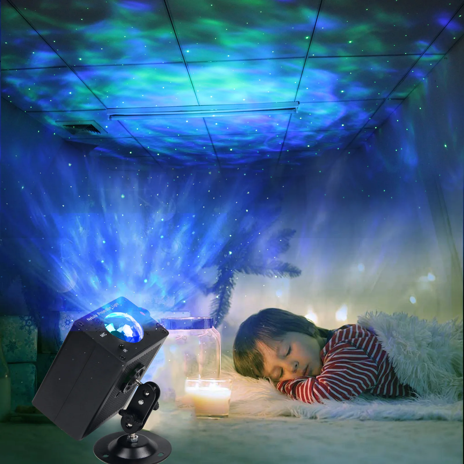 

LED Galaxy Stage Effect Lighting Strobe Laser Projector Night Disco Ball Christmas Holiday Lamp For DJ Party