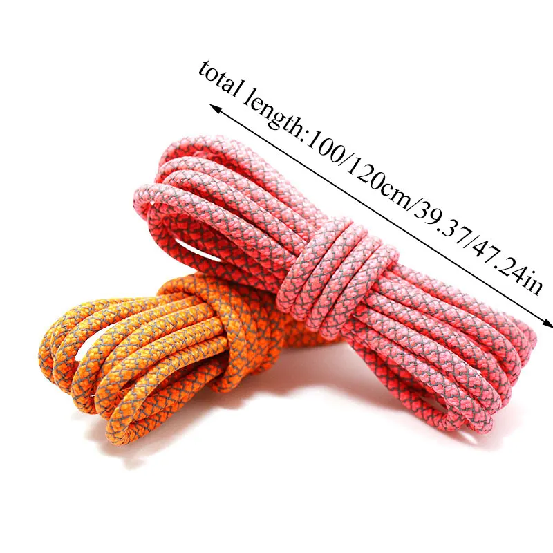 Новые крутые светящиеся 100/120 см круглые светоотражающие шнурки для обуви