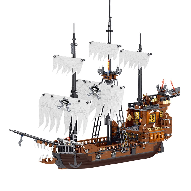 

Kingdom Temestuous Waves Pirate Ship 3D Model Building Blocks Enternal Diamond Bricks Kid Toy QL1803 QL1801 QL1802 QL1804