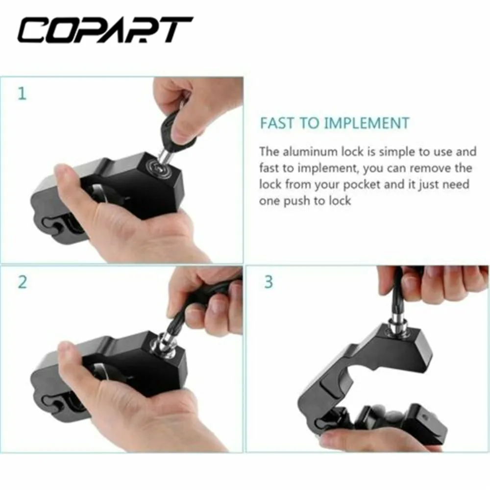 Для скутера ATV Анти кражи блокировки двигателя универсальная ручка CNC