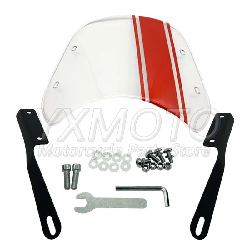 Цветная наклейка на лобовое стекло мотоцикла прозрачное подходит для Harley Honda Chuanqi