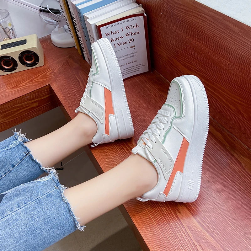 

Casual Vulcanized Shoes Sneakers Women Black Platform Sneakers 2021 Autumn Plus Size Mixed Color Shoes Zapatillas Mujer