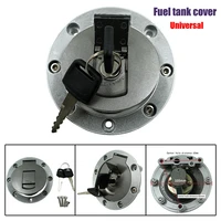 motorcycle fuel gas tank cap cover lock with 2 keys motorbike modified universal fuselage decoration accessories