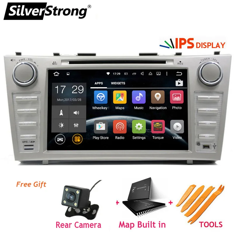 SilverStrong 8 дюймов панель IPS Android9.0 автомобильный DVD 2Din для Toyota Camry v40 2007 2011 опционально