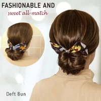deft bun 2021 new print headband hair braiding tool hair twist braider easy use diy headwear for women girls hair accessories