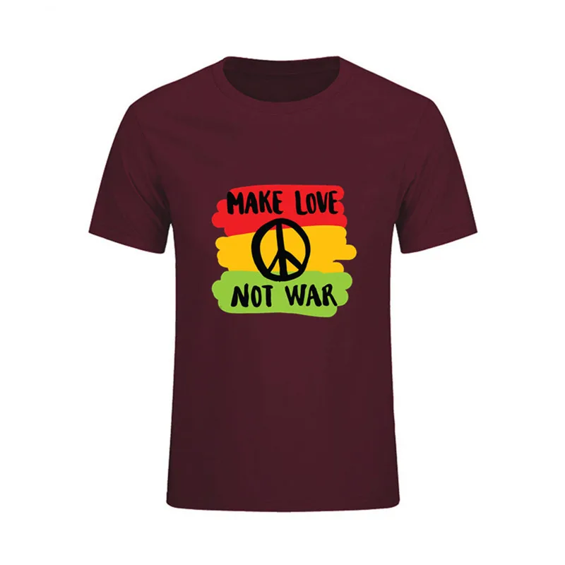 Забавные футболки с надписью Make Love Not War брендовая мужская футболка 3d рисунком