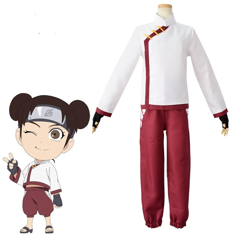

Бесплатная доставка, Женский костюм для косплея shippuden Tenten на Хэллоуин + перчатки