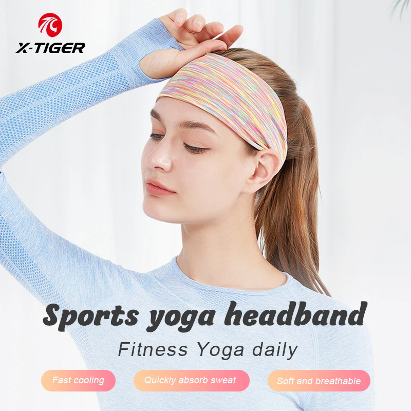 X-TIGER Sports Headband Women Running Fitness Yoga Hair Band Breathable Outdoor Sports Cycling Headwear Scarf Accessories
