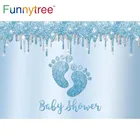 Голубой фон Funnytree для празднования дня рождения, вечеринки, празднования причастия