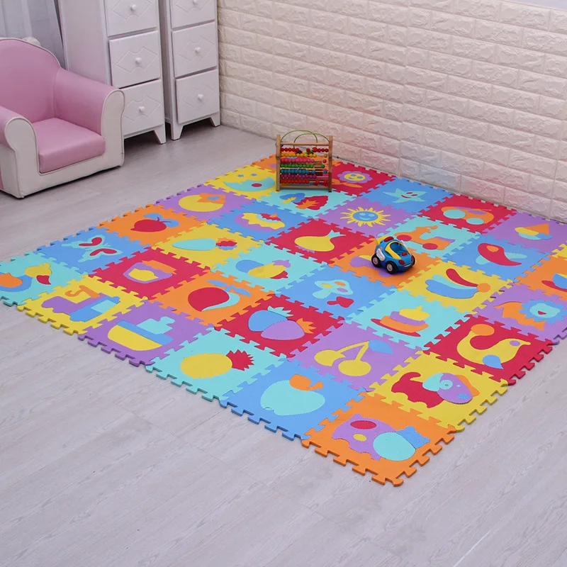 24Pcs/set Foam Baby Play Mat Stitching Crawling Rug Mat Assembled Animal Carpet Puzzle Pad for Children Games Soft Foam Floor