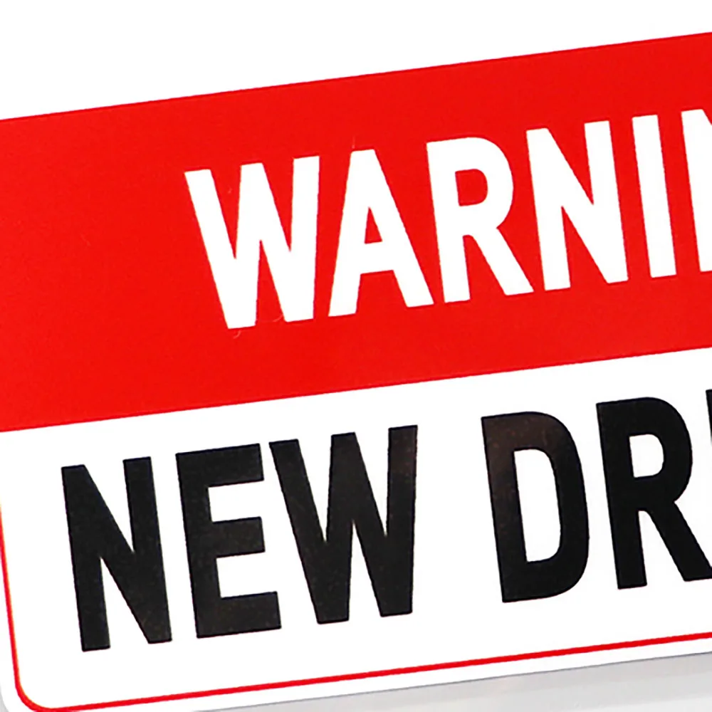 

YJZT 14.2CM7.3CM Warning Beginner Driver Decal PVC Car Sticker 12C-0253