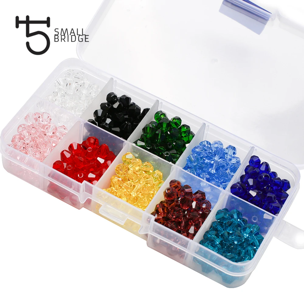 Бусины из чешских граненых биконовых кристаллов 3 4 6 мм для изготовления