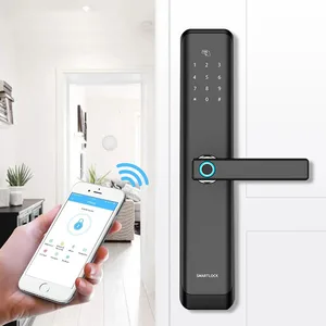 biometric fingerprint lock home security entrance smart door lock with ttlock remotely unlocking door access control system free global shipping