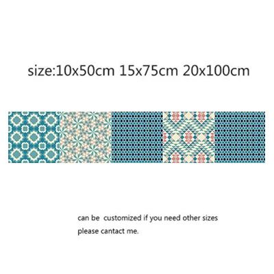 Moroccan Style Tiles Sticker Waterproof Self Adhesive Wallpaper Furniture Bathroom DIY Arab Tile Waist Line | Дом и сад