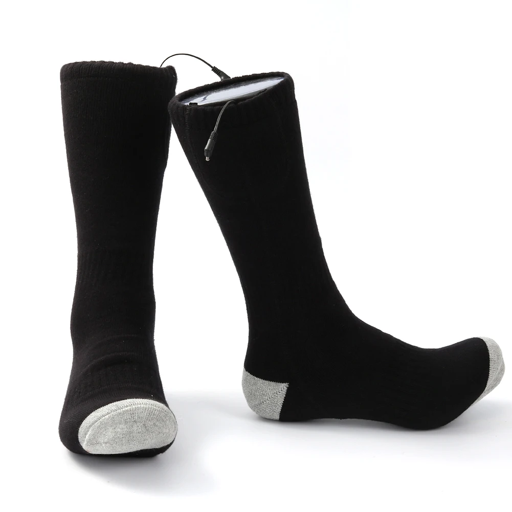 

Winter Elastic Heating Socks Outdoor Thermal Heated Stocking w/o Power Bank Ski Anti-cold And Warm Electric Heating Socks