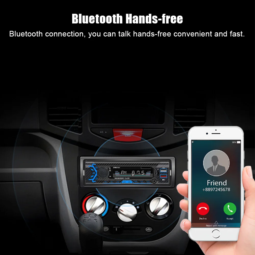 swm 78117812 1 din car radio multimedia head unit handsfree with voice control auto stereo bluetooth aux function auto parts free global shipping