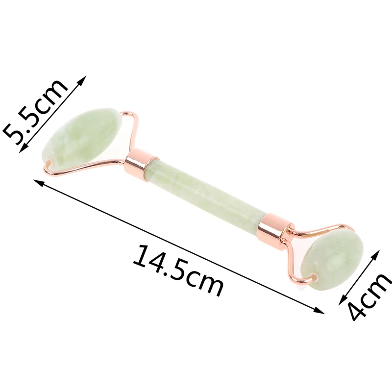 

Jade Stone Rollers Massager For Face Pink Rose Quartz Natural Stone Slimming Chin Lift Up Facial Facial Beauty Roller Skin Care