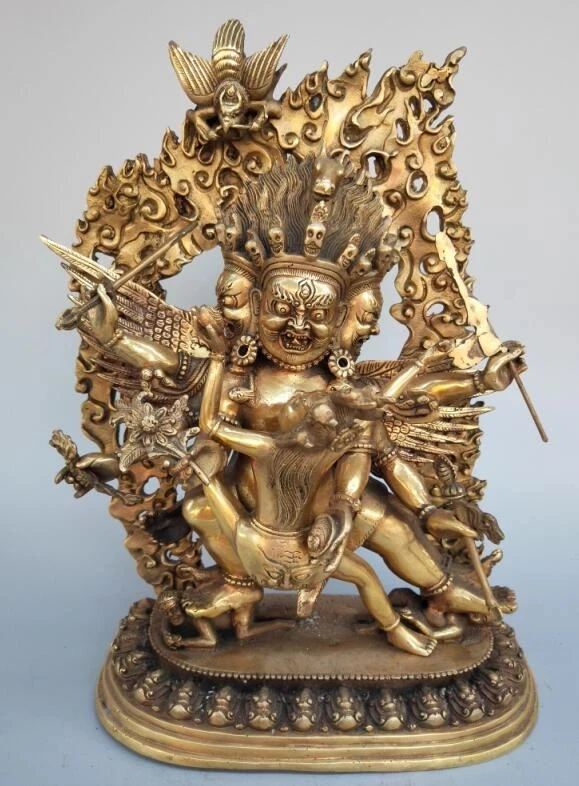 

Chinese pure brass Tibetan Buddha joyful Buddha statue