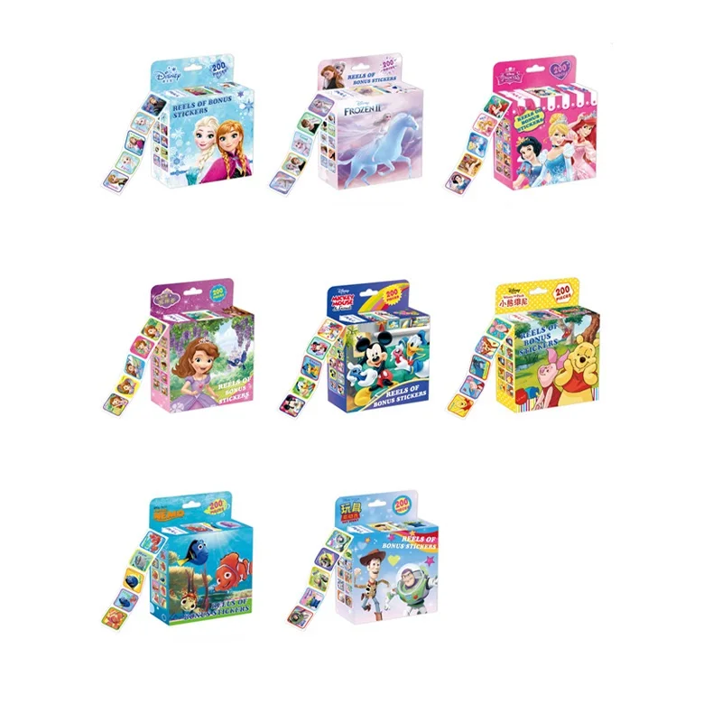 200 Pcs Disney Cartoon Stickers Frozen 2 Elsa And Anna Princess Sofia Little Pony Pixar Cars Kids Removable Sticker Makeup Toy images - 6