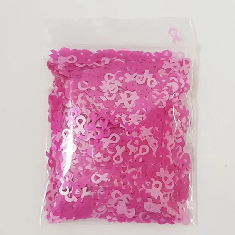 1 Bag 50g Pink Ribbon Breast Cancer Confetti NAIL Pink Ribbon Glitter Mix for Nail Art Breast cancer Pink ribbon glitter,hgU6767