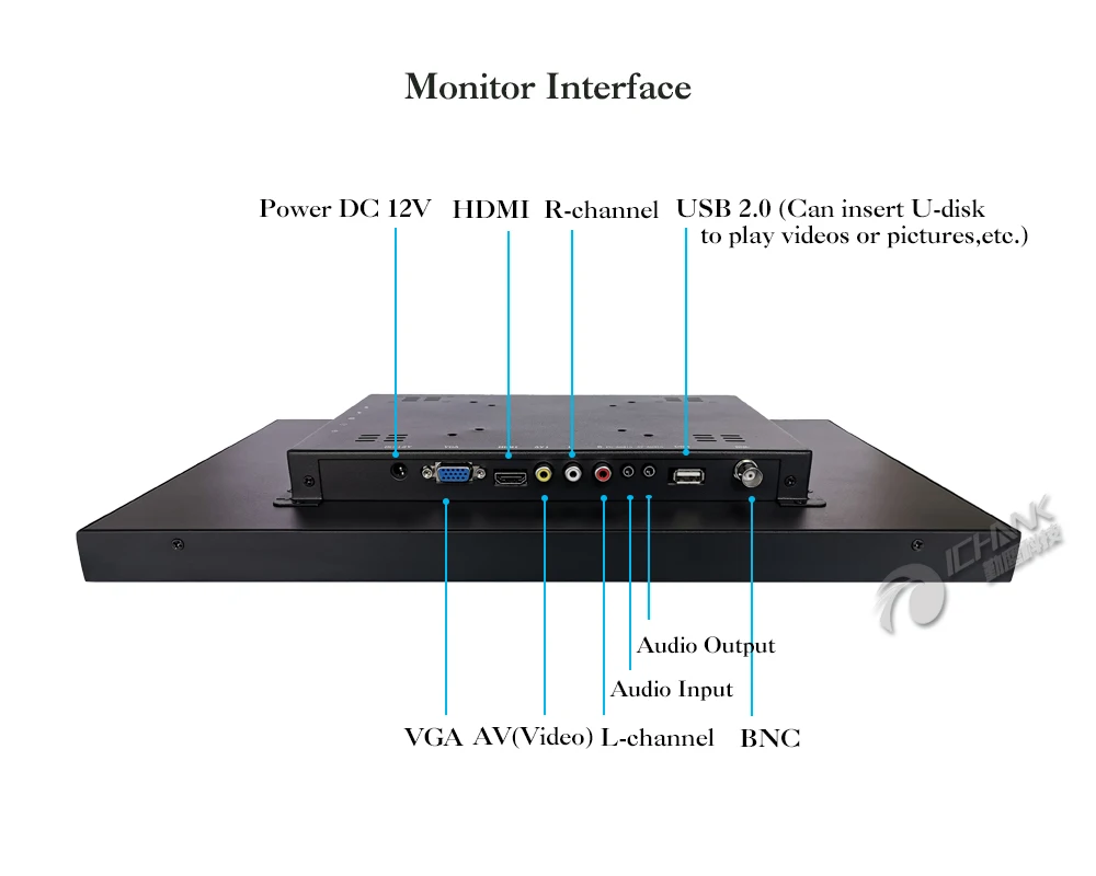 ZB173TN-V59/17," дюймовый 1920x1080p 16:9 HDMI VGA BNC пульт дистанционного управления ПК МОНИТОР дисплей ЖК-экран USB вставить u-диск видео плеер