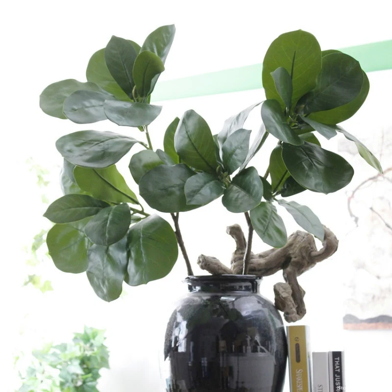 Вилка искусственная ветка деревьев баньяна 87 см3 зеленая тропическая пальмовое