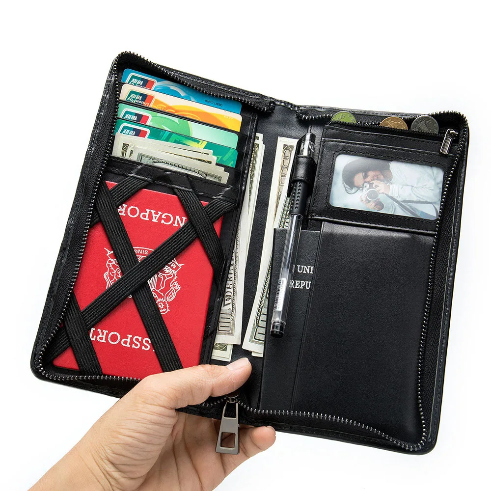 Роскошные кошельки из натуральной кожи для мужчин и женщин удлиненный клатч на