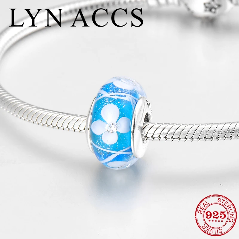 Цветок в пасторальном стиле серебро 925 пробы мерцание тонкие искусственные