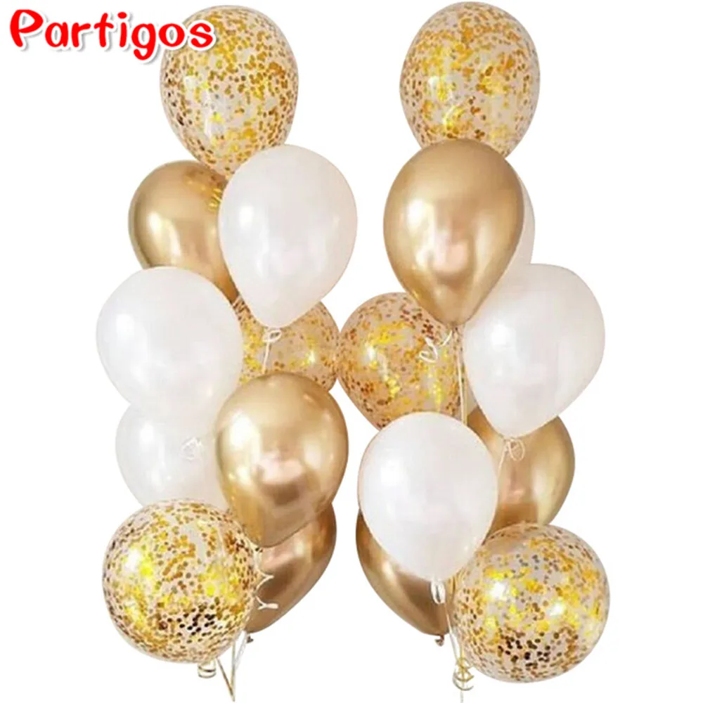 18 шт. металлические хромированные золотые серебряные латексные шары прозрачные