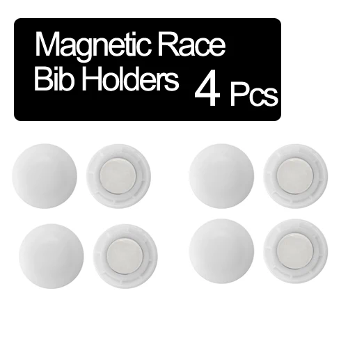 Magnetic White 4 Марафон, Триатлон, бегущий номер, тройной бег, тканевая Пряжка, фиксирующий номер, зажим, гоночный нагрудник, номер для поясной сумки, тканевые аксессуары - Цвет: Magnetic White 4