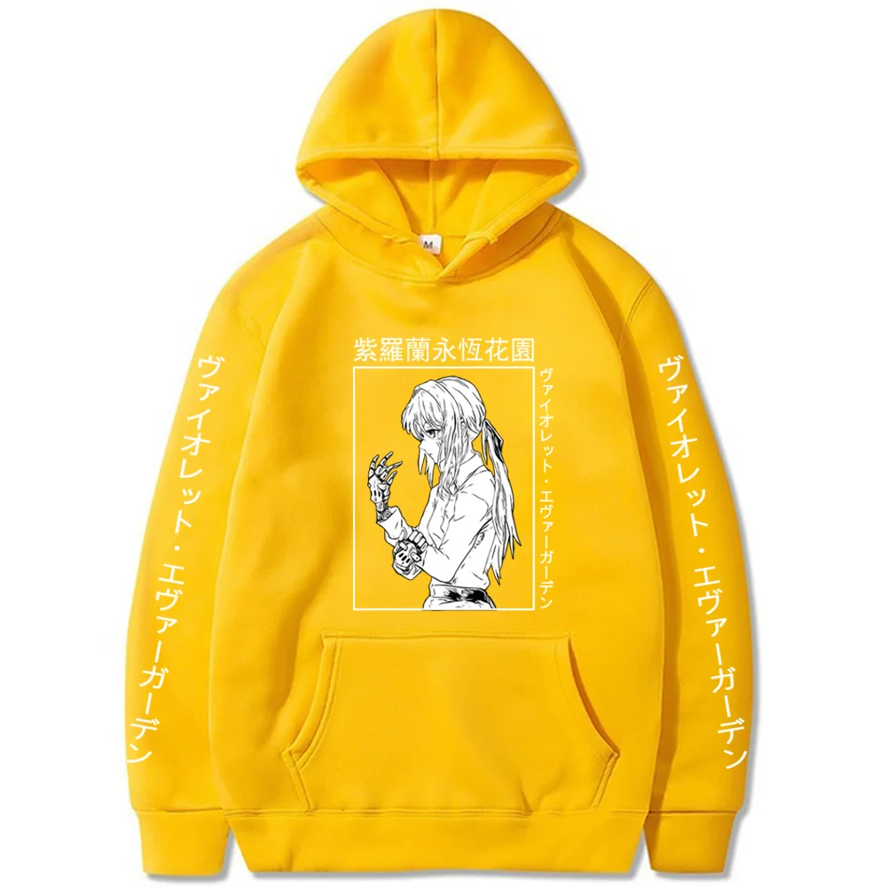 

Violet Evergarden Hoodie Men Women Casual Autumn Hooded Collar Sweatshirt Oversized Pullover Coat For Anime Fans