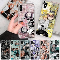 demon slayer anime kimetsu no yaiba soft phone case for iphone 11 12 13 pro max xr x xs mini apple 8 7 plus 6 6s se 5s fundas