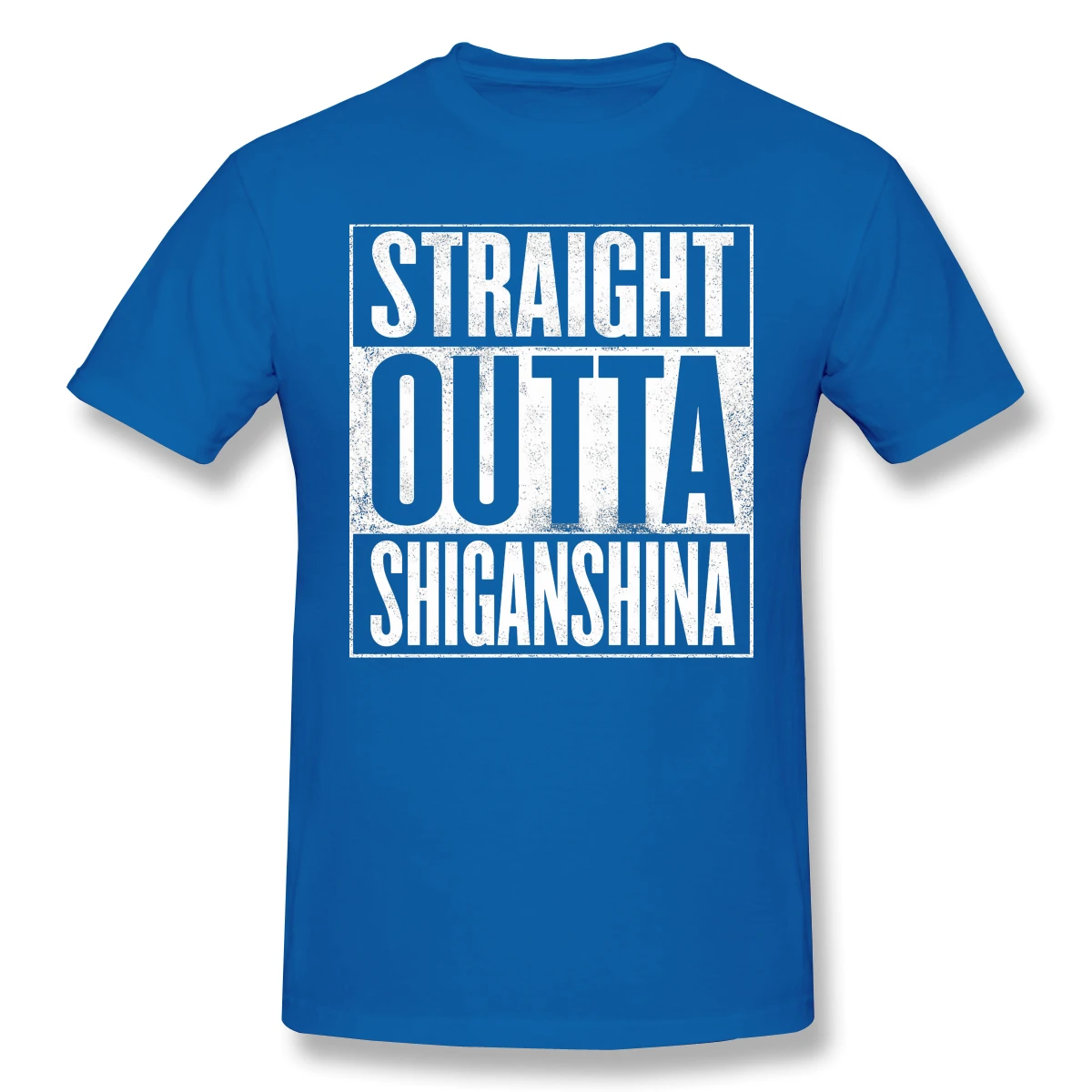 

Straight Outta Shiganshina - Shingeki No KyojinAnime Clothes Design attack on titan japanese anime 100% Cotton Men T-Shirt