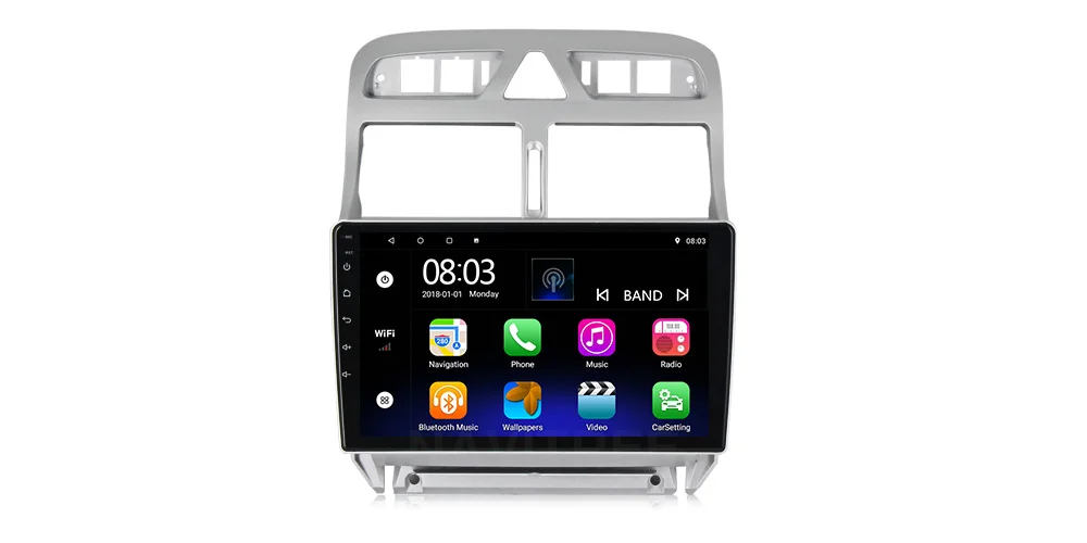 Автомагнитола NaviTree Android9.0 для peugeot 307 307CC 307SW 2004-2013 WiFi Bluetooth gps навигация