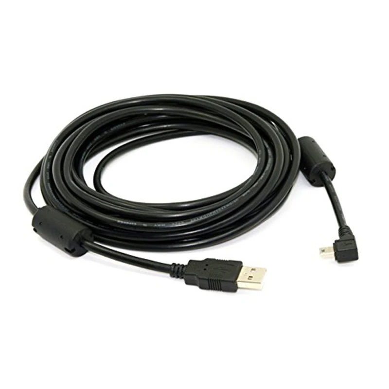 Mini USB B Type 5pin Male Right Angled 90 Degree to 2.0 Data Cable with EMI Ferrite Core 5 Meters | Электроника