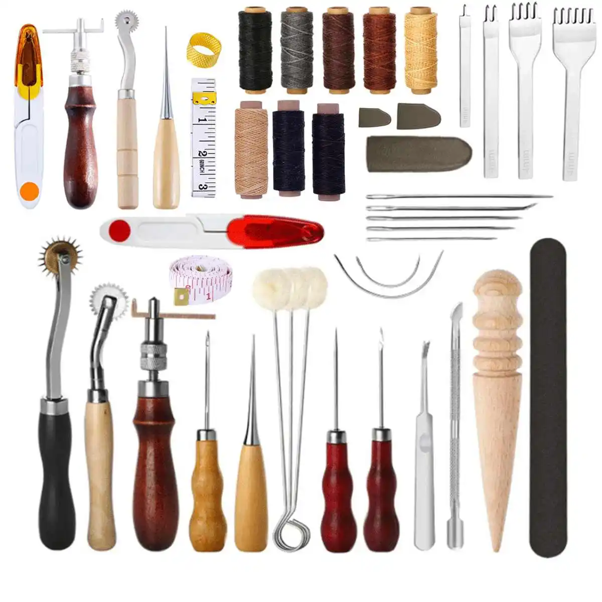 

Профессиональный Кожа ремесло набор инструментов для дома ручная швейная строчка удар резьба работы седло Leathercraft Аксессуары