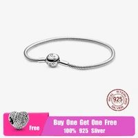 2021 new s925 sterling silver base moments o snake chain bracelets fit original charms for women girl diy making jewelry gift