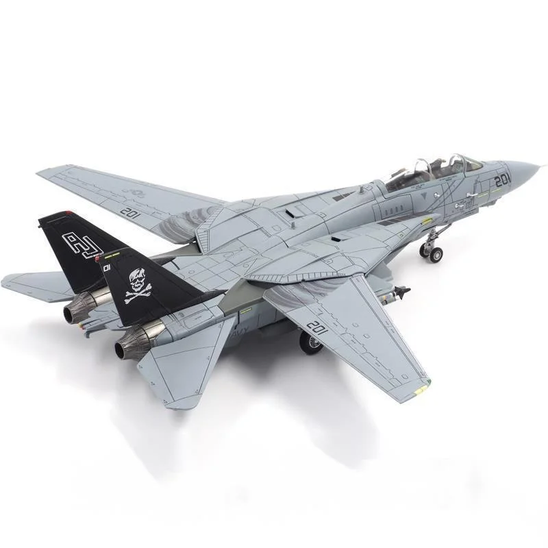 1/72 U.S. Navy Alloy Die-casting Aircraft Model F14 F-14A Tomcat Fighter VF-84 Pirate Flag Skull Squadron Military Weapon Toys