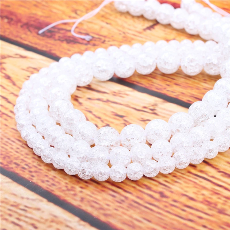 White Popcorn Natural Stone Bead Round Loose Spaced Beads 15 Inch Strand 4/6/8/10/12mm For Jewelry Making DIY Bracelet |