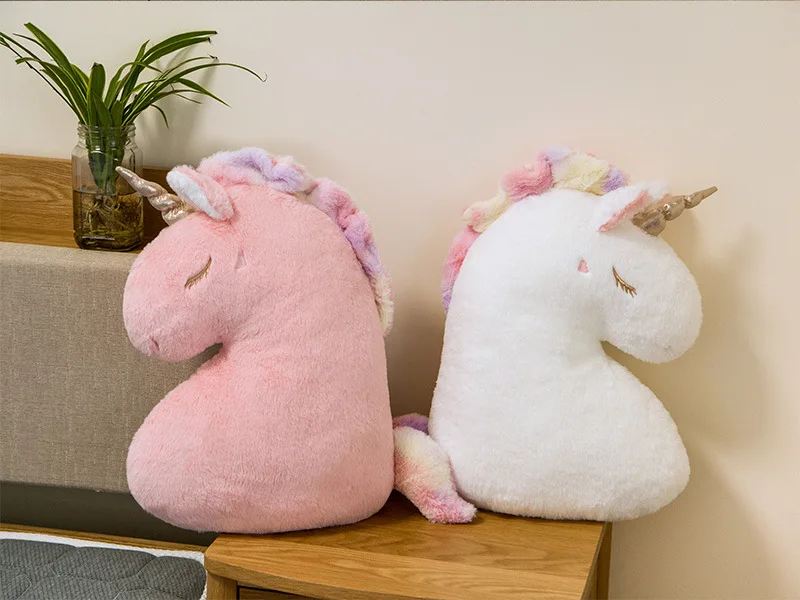 

50 CM White Pink Unicorn Plush Toys Pillow New Big Size Unicorn Soft Sfuffed Animal Dolls Women Kids Birthday Gift