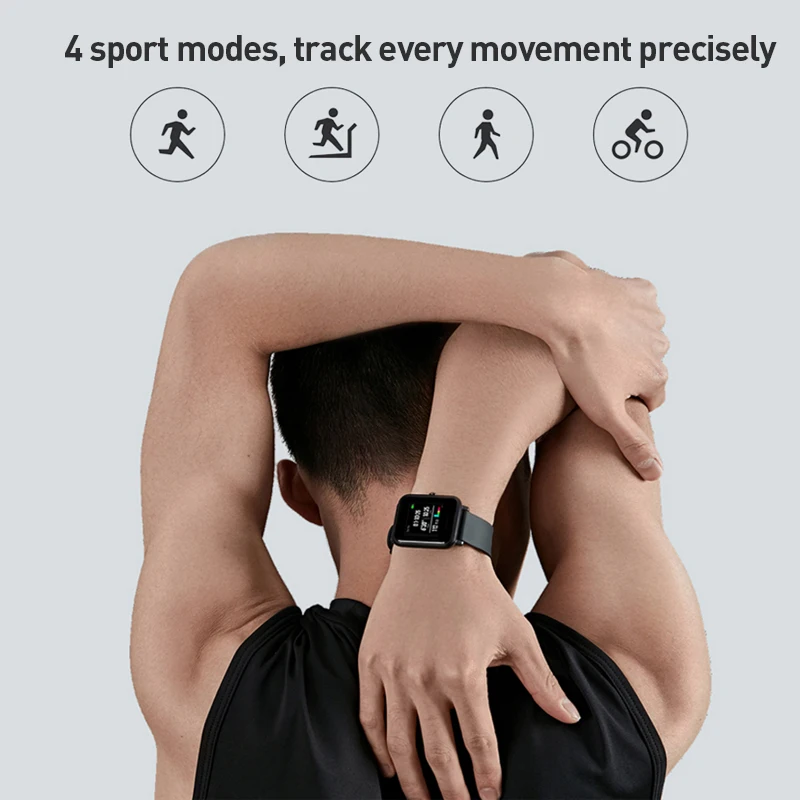 Xiaomi huami Amazfit Bip Lite 45 дней Батарея Lite 3ATM в соответствии со стандартом водонепроницаемости xiaomi smart watch amazfit bip