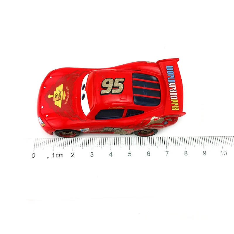 Disney Pixar Cars Finish Line Frenzy Gold Lightning McQueen 1:55 литая металлическая модель игрушечной машины