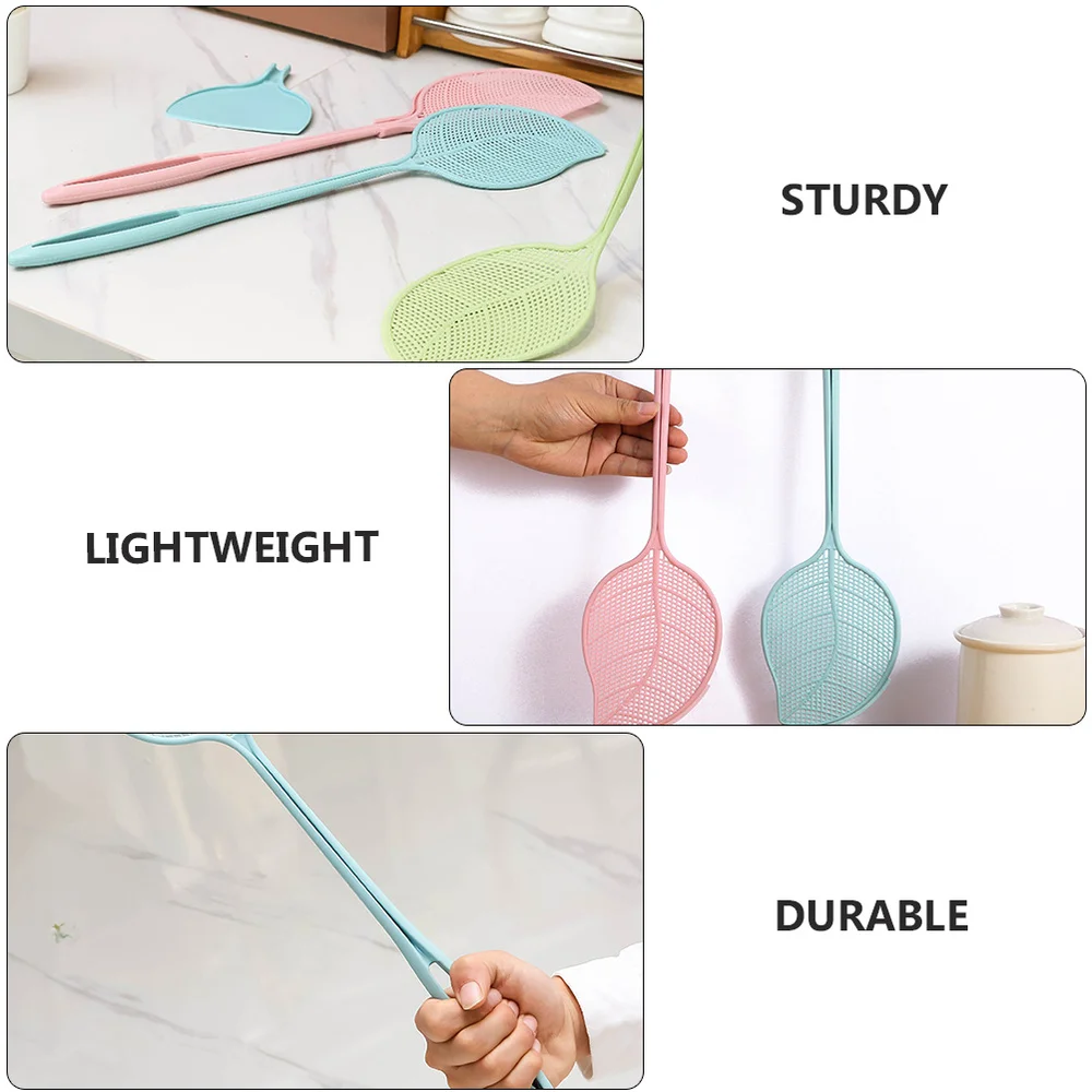 

6Pcs Long Handle Fly Swatter Mosquito Swat Shatter Large Bug Swatter