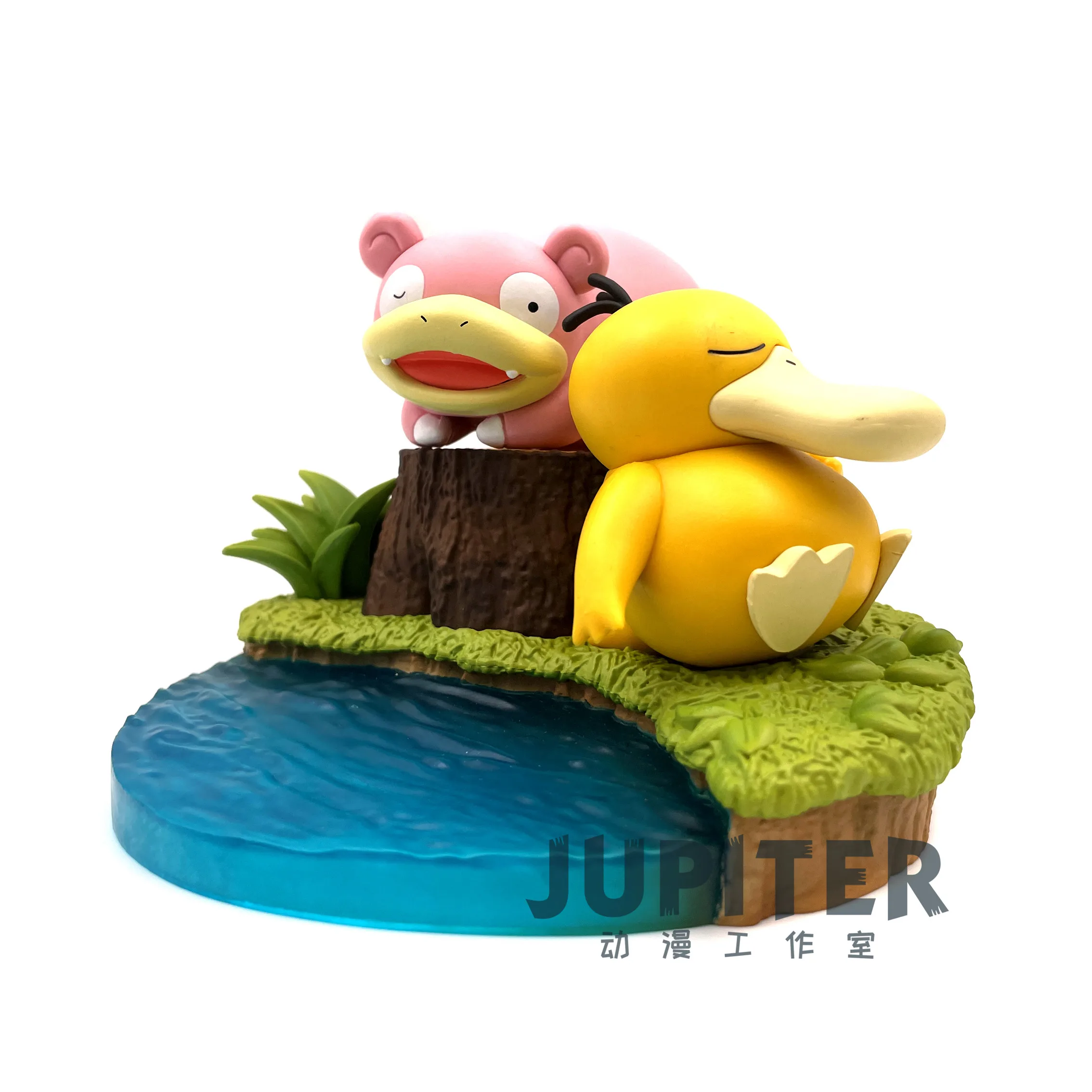

Pokemon Figure Anime Scenery Psyduck Slowpoke Hand-made Action Figure Model Toys