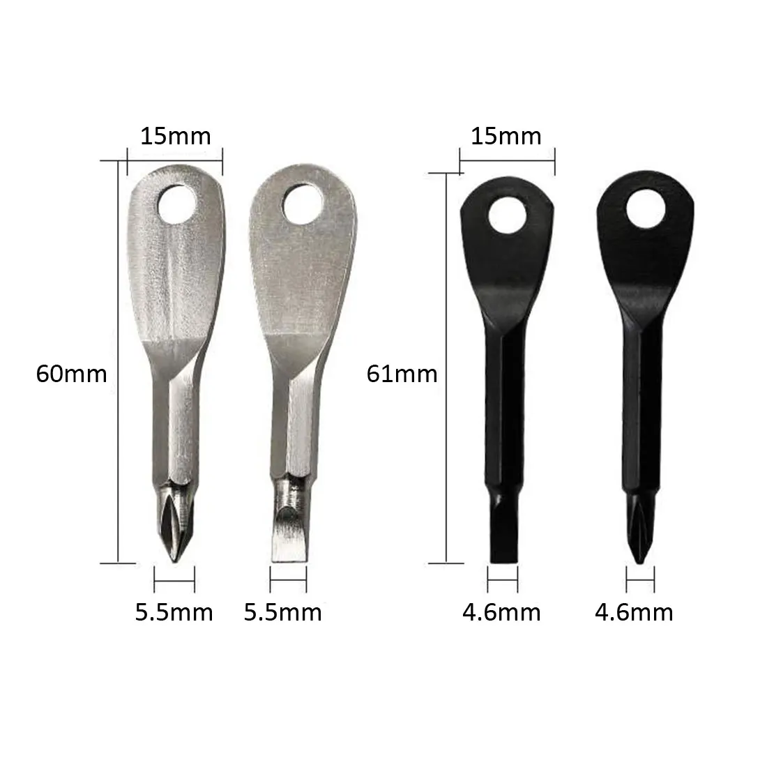 

1 Set Mini Stainless Steel EDC Multifunction Screwdriver Wrench Shaped Slotted Screwdrivers Pocket Keychain Repair Tools