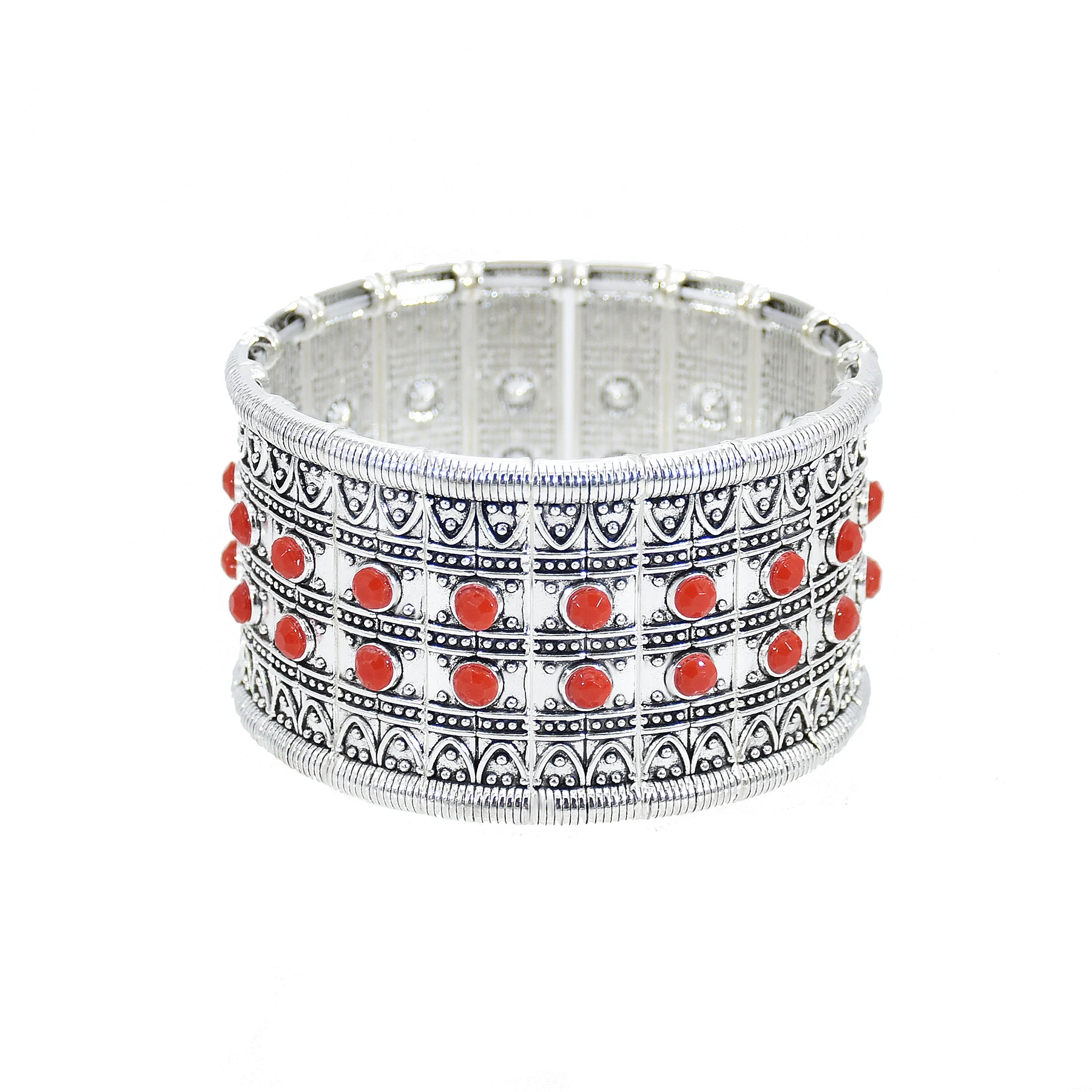 Женские винтажные браслеты в стиле бохо большие афганские на эластичной цепочке