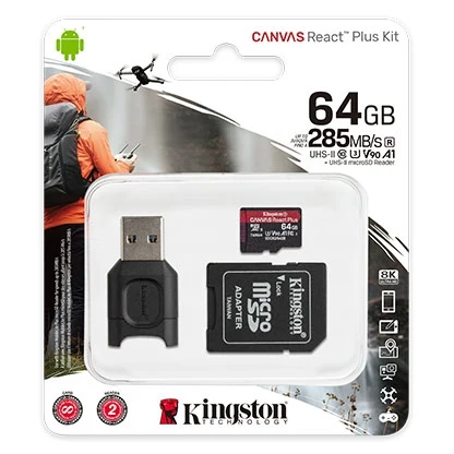 Карта памяти Kingston microSDXC React Plus SDCR2 MLPM картридер адаптер | Компьютеры и офис