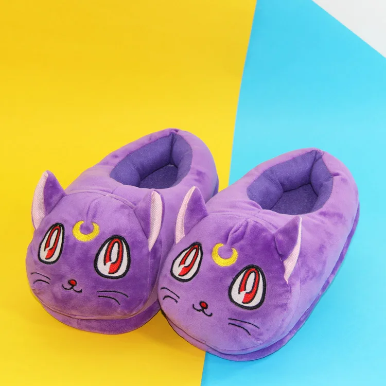 Теплые домашние тапочки Smile Stitch плюшевые с мультяшным рисунком для дома подарок