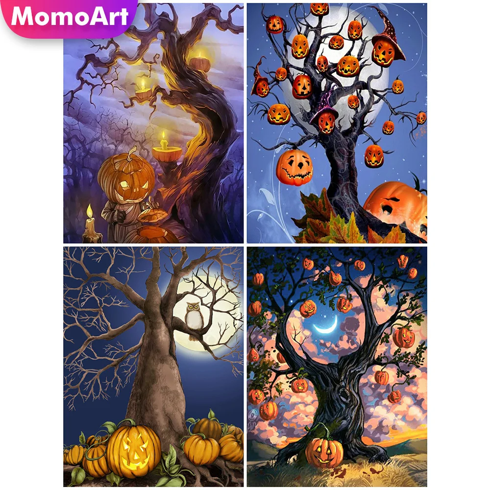 

Алмазная мозаика MomoArt 5D «сделай сам», квадратная искусственная вышивка, вышивка крестиком, подарок на Хэллоуин