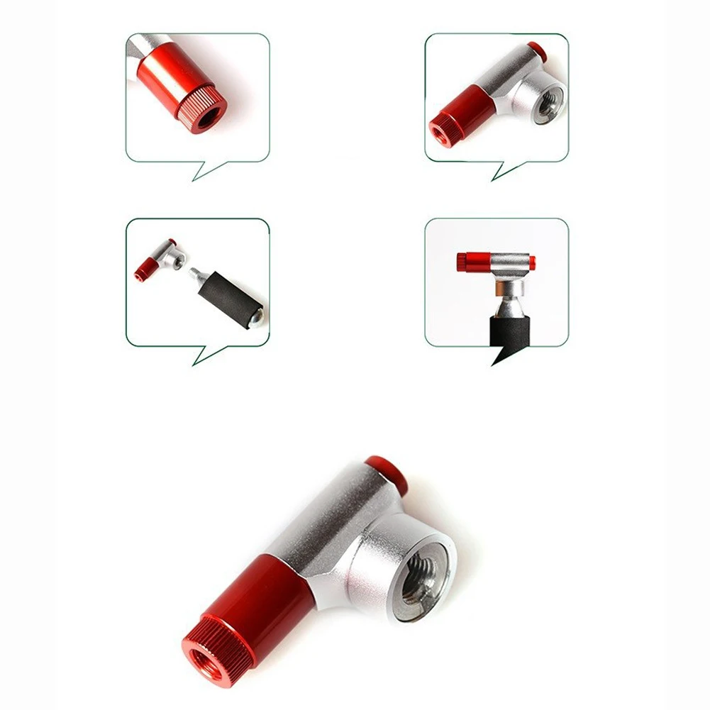 

Aluminum Alloy Bicycle Mini Pump CO2 Inflator Red Insulated Sleeve Air Cycling Bike Pump Ball Inflator Pump Bike Accessories